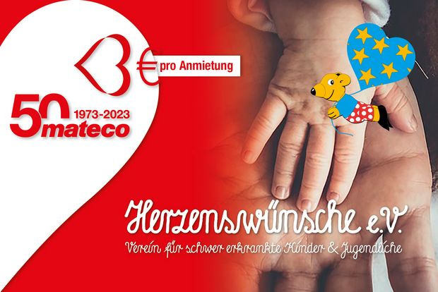 Spendenflyer zu Gunsten des Herzenswünsche e.V.