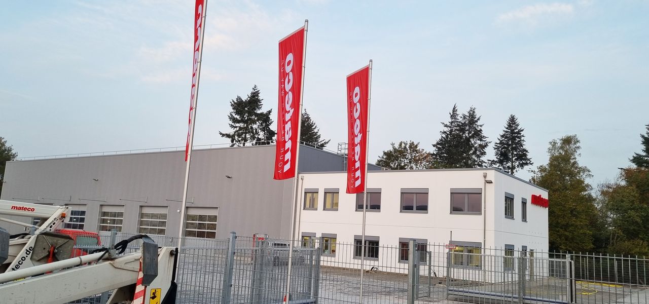 Neubaugebäude der neuen Niederlassung von mateco